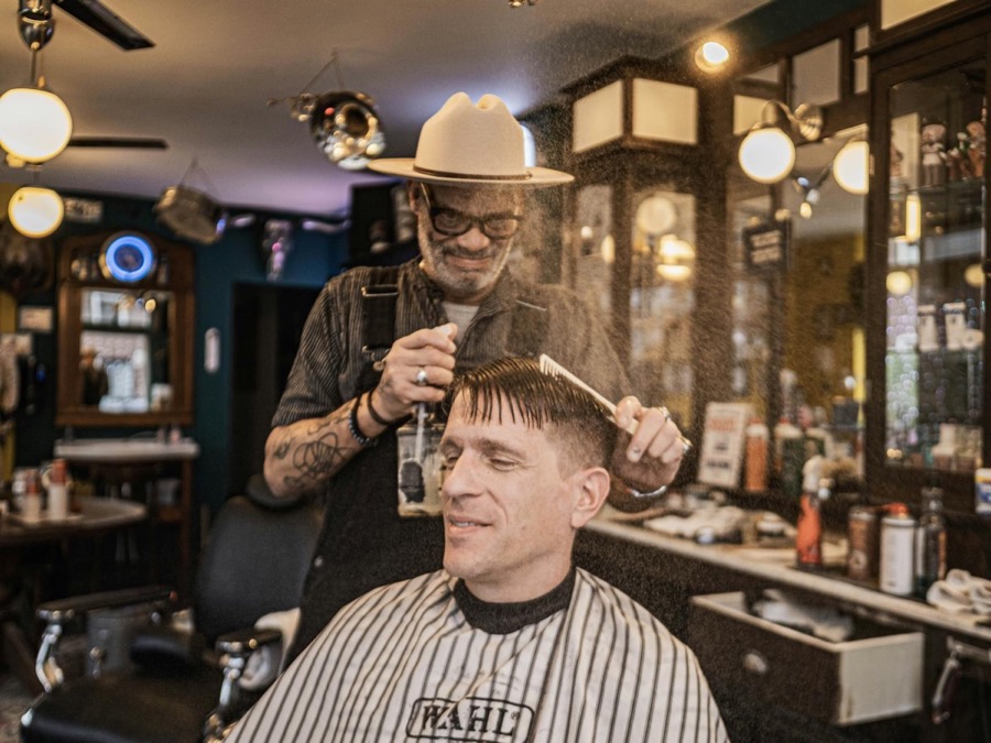Modern barbershop interior